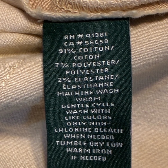 Lauren Ralph Lauren Women’s Modern Straight Tan Khaki Stretch Jeans Size 8P - Picture 7 of 13